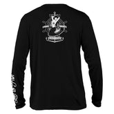 Classic Nautical Mermaid Long Sleeve UV Shirt, Blk | Live to Fish